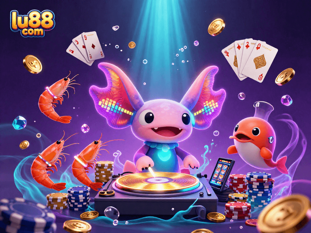 Engage with vibrant fun at lu88 com with a dazzling 3D casino scene bursting with action.