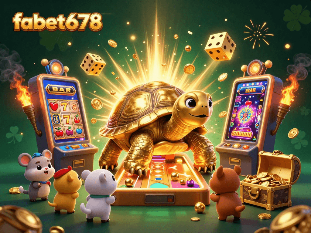 Play exciting games at fabet678 with thrilling slot machines and vibrant characters in a fantasy casino world.