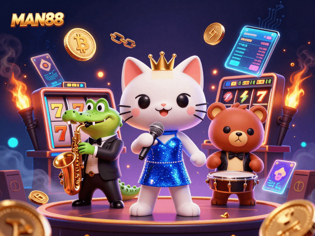 Engage in thrilling gaming experiences at MAN88 featuring lively characters and exciting slot elements.