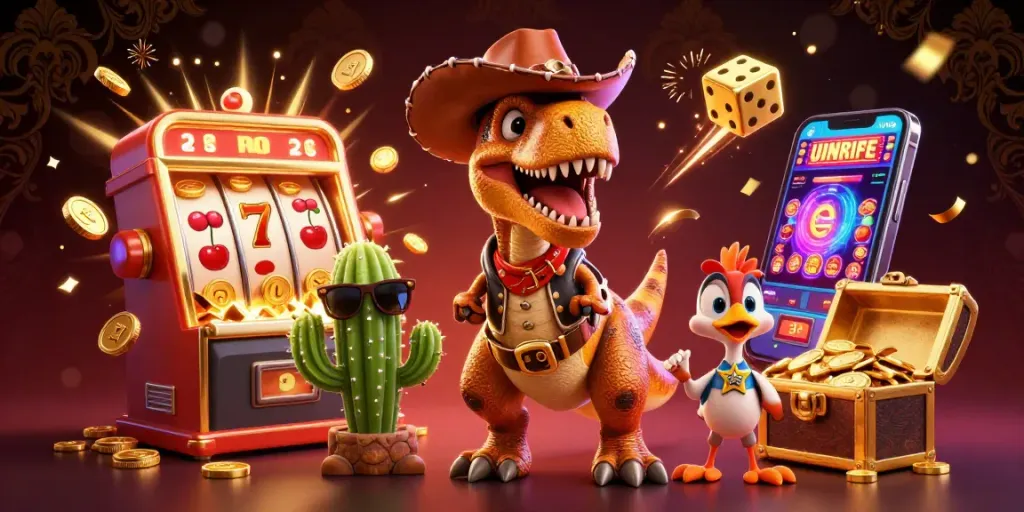 Experience thrilling jackpots with 23Win's vibrant 3D casino scene featuring dynamic characters.