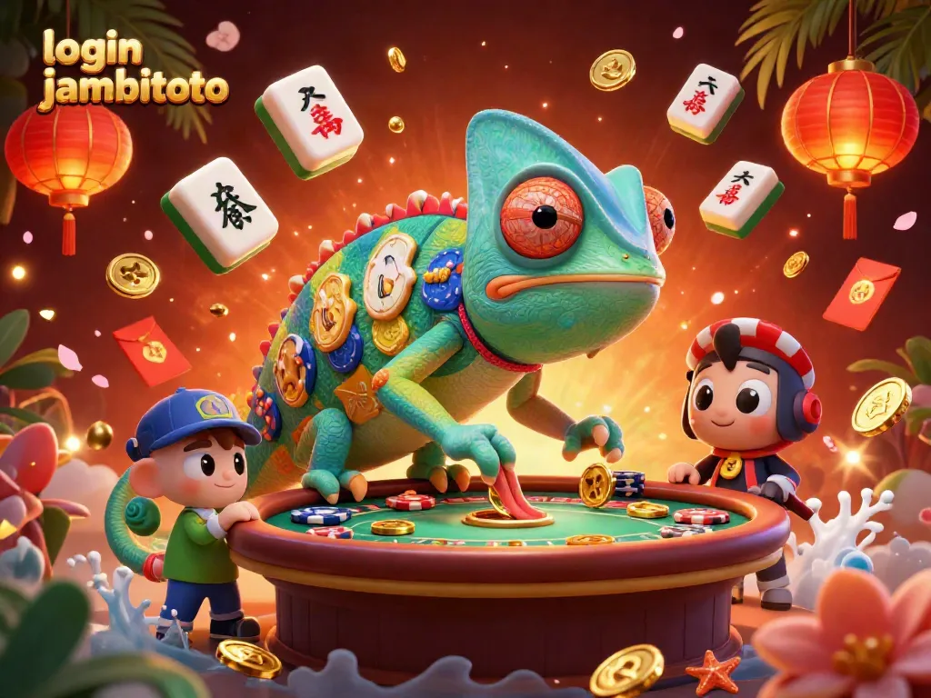 Engage with the thrilling world of gaming at login jambitoto in this vibrant 3D illustration.
