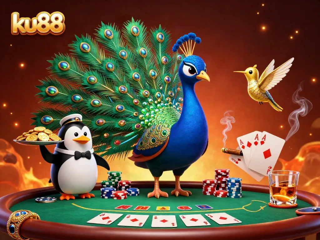 Experience exciting gambling moments at ku88 with vibrant casino characters and game elements.