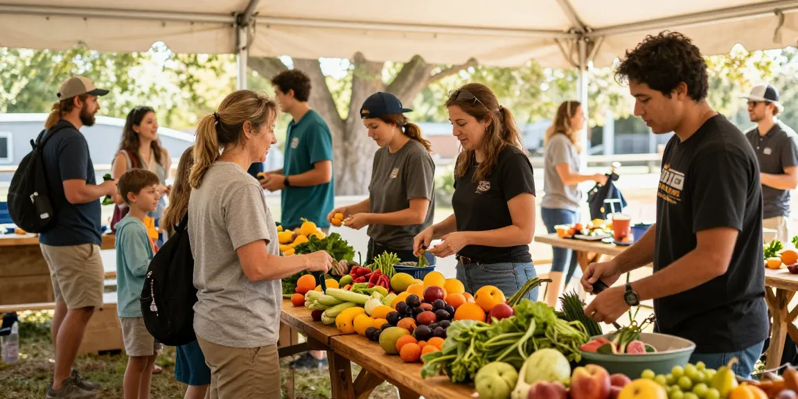 Community event at springshall.org featuring local produce distribution and neighborhood engagement.