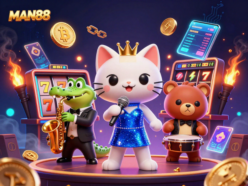 Engage in thrilling gaming experiences at MAN88 featuring lively characters and exciting slot elements.