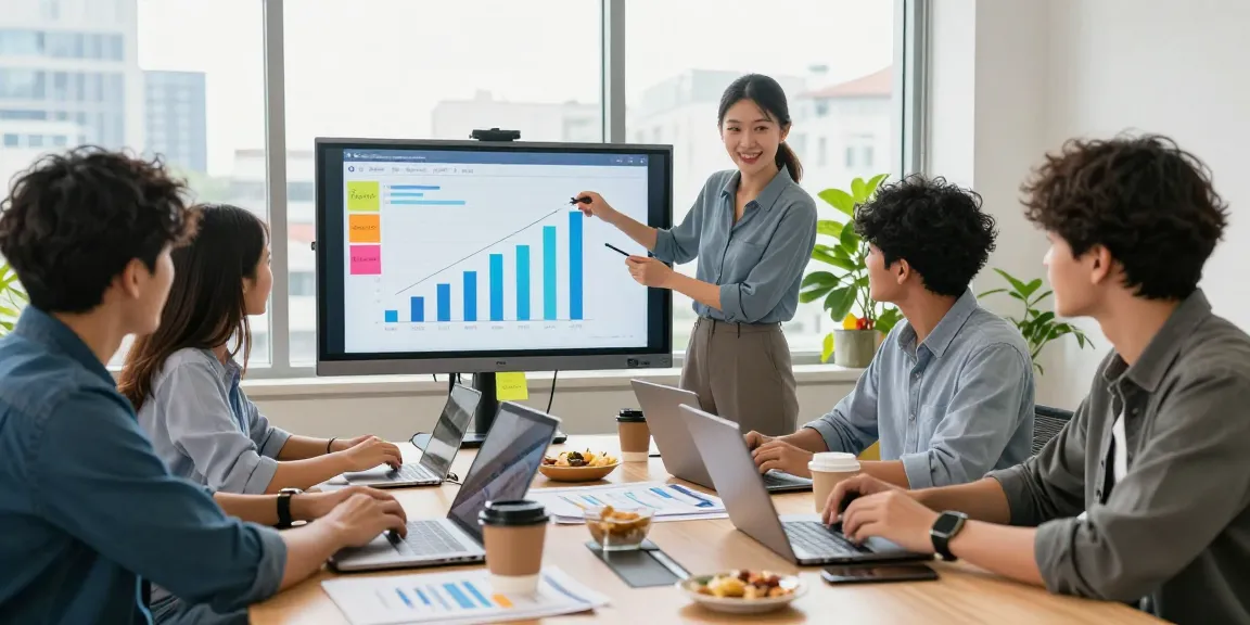Buy followers on Facebook in a vibrant social media strategy office showcasing collaboration and digital marketing growth.
