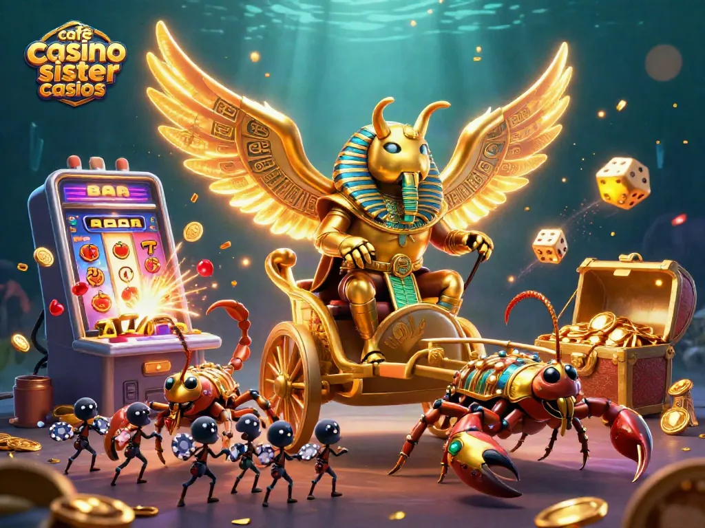 Join the excitement at cafe casino sister casinos with a dazzling 3D artwork of thrilling gaming elements.