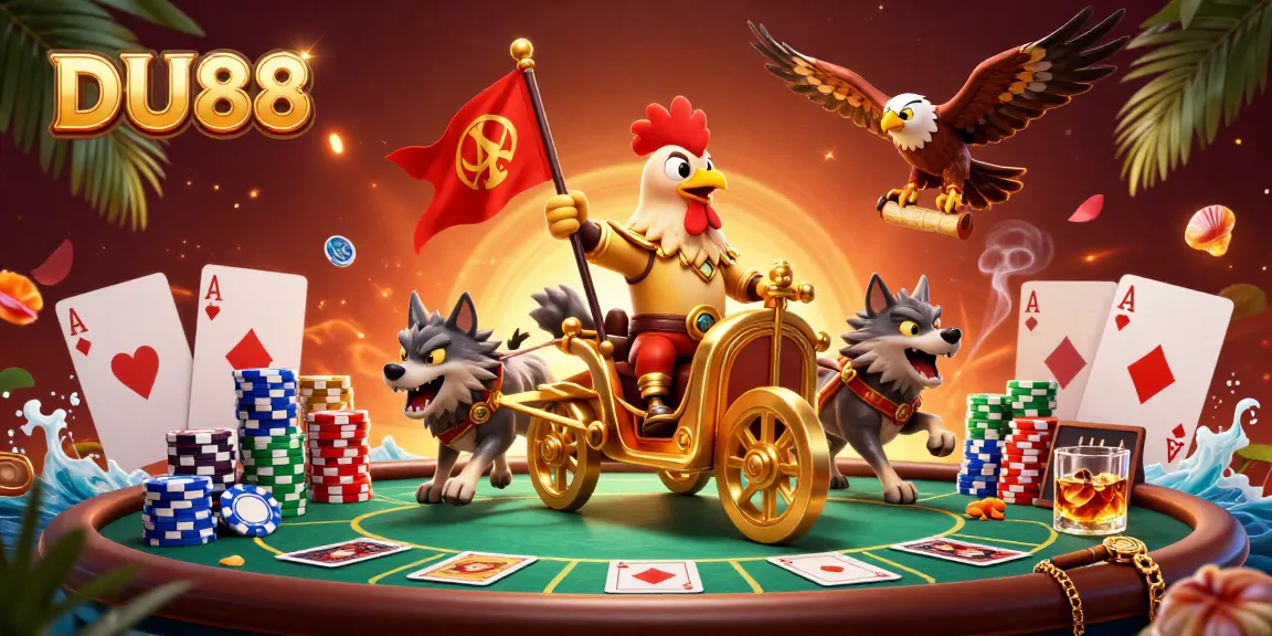Experience excitement with DU88 at a lively poker scene featuring dynamic characters and immersive casino elements.