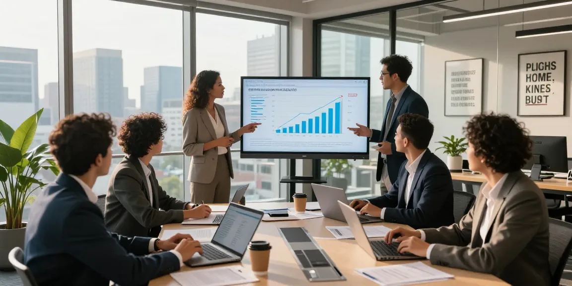 Read more about the story in this dynamic business meeting atmosphere showcasing a collaborative team engaged in strategy discussions.