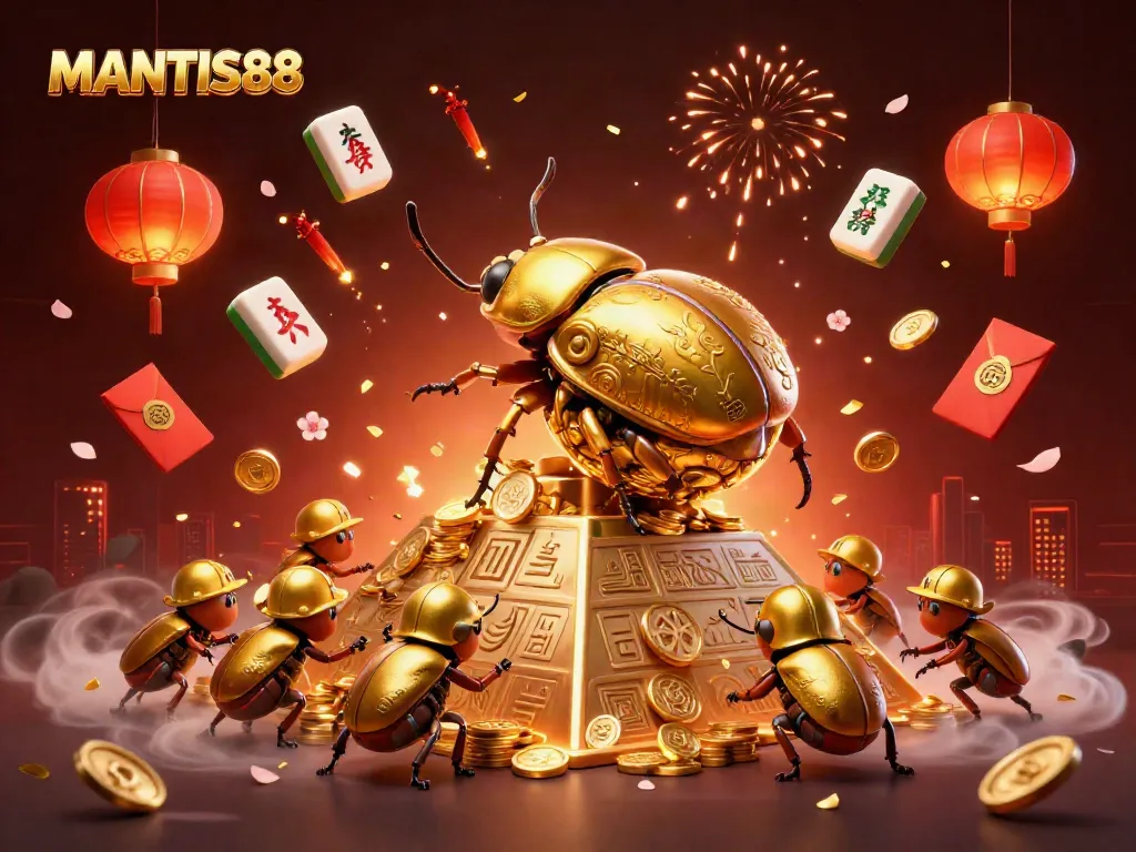 Experience thrilling wins with MANTIS88 as golden beetles rush to the jackpot