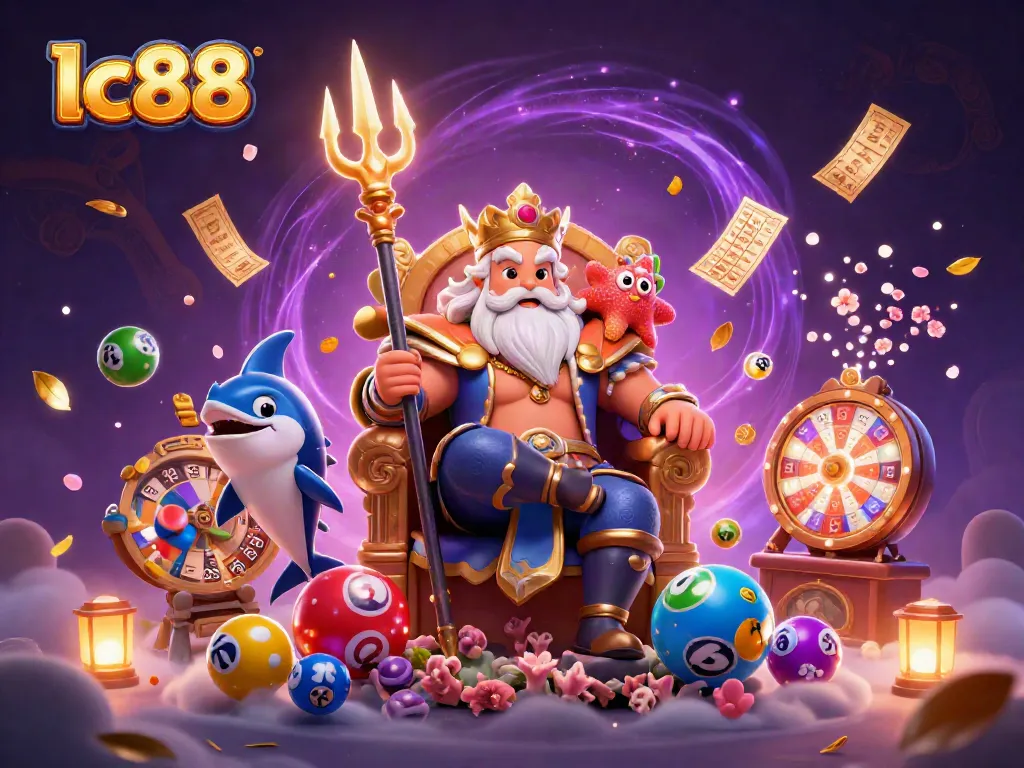 Experience engaging lottery gameplay with lc88 in a vibrant 3D world filled with colorful gaming elements.