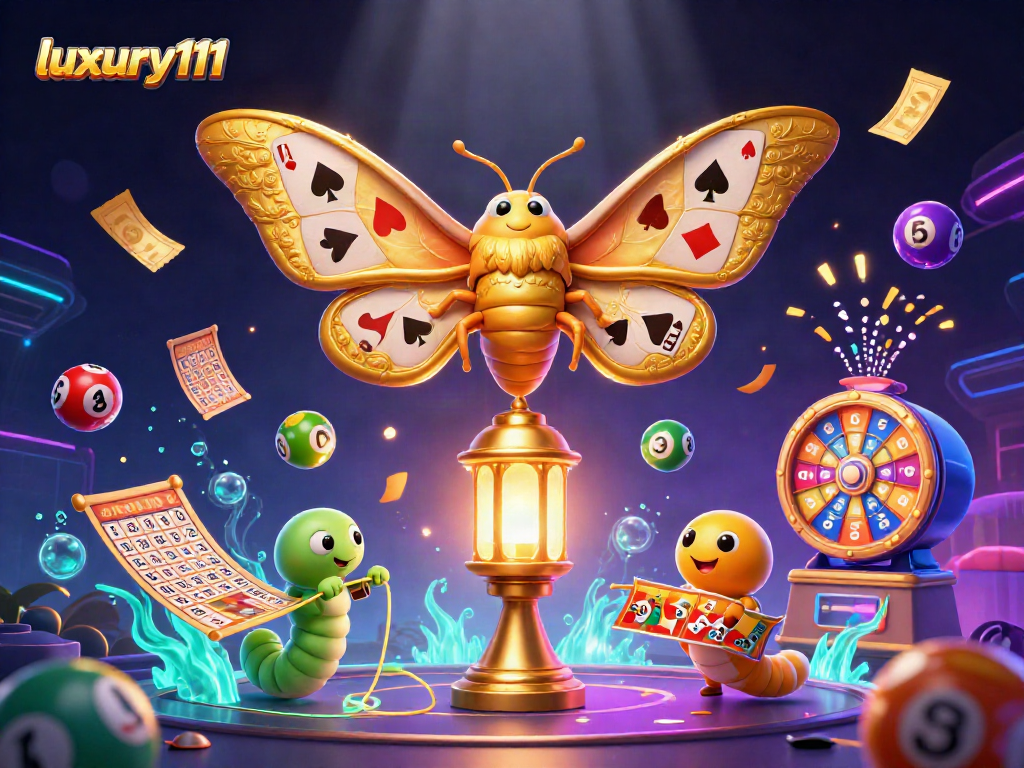 Engage with luxury111 through thrilling lottery scenarios and vibrant casino visuals in a captivating illustration.