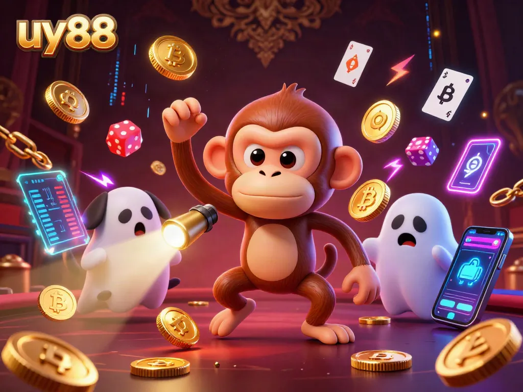 Engage with uy88's vibrant casino adventure featuring juggling objects and ghostly encounters.