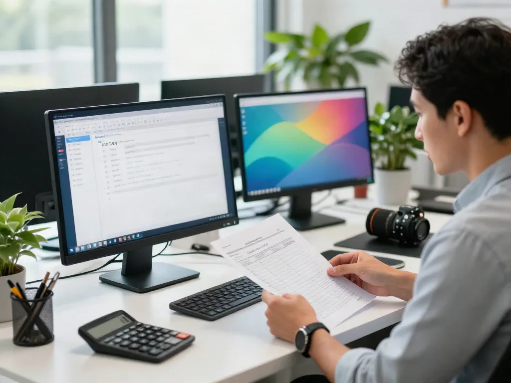 Low-cost professional tax software enhancing productivity in a modern workspace.